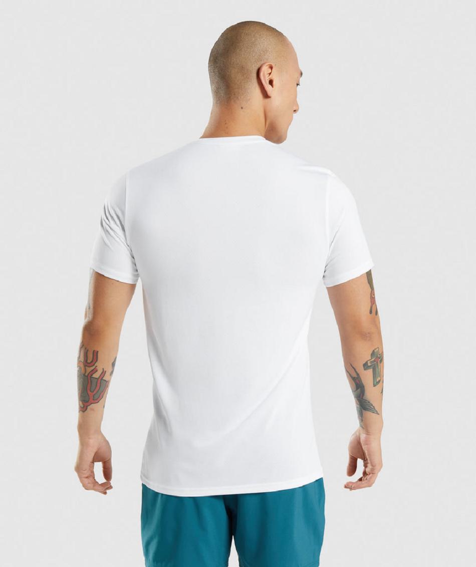 Gymshark Arrival Muške T Shirts Bijele | HR 2519SGL